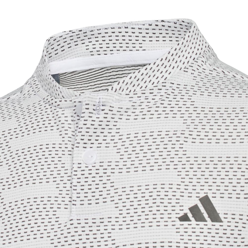 adidas Youth Jacquard Polo Shirt - White