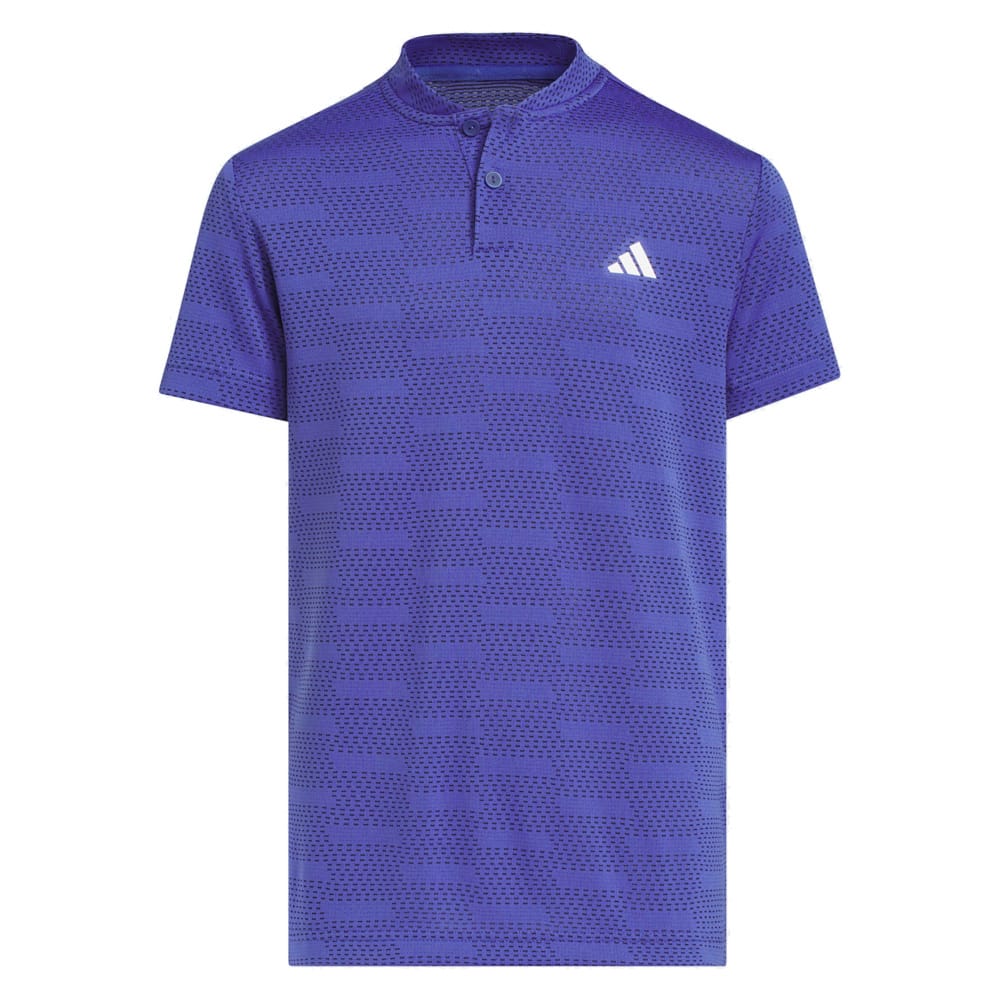 adidas Youth Jacquard Polo Shirt - Dual Indigo