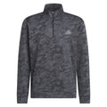 adidas Ultimate365 Durable Water Repellant 1/4 Zip Sweatshirt - Black/Grey Four