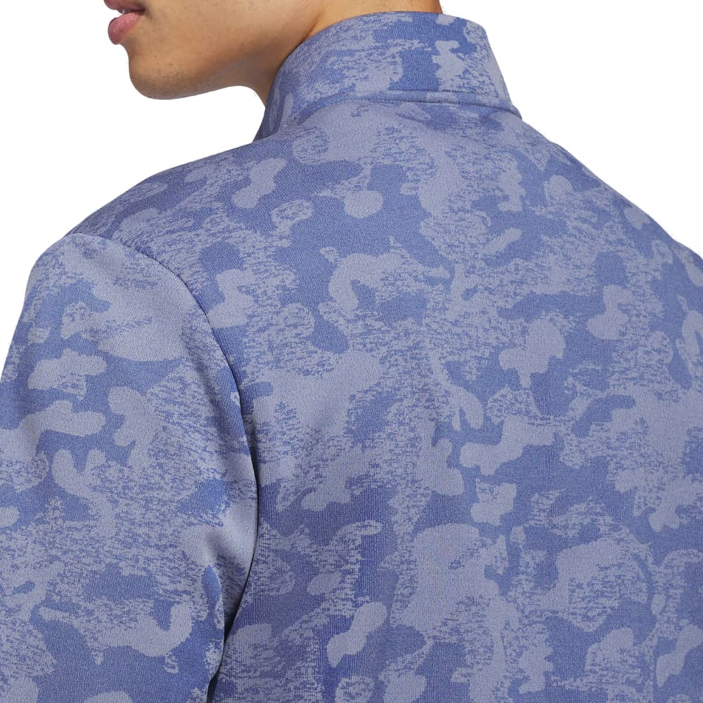 adidas Ultimate365 Durable Water Repellant 1/4 Zip Sweatshirt - Dual Indigo/Frozen Lemon
