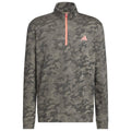 adidas Ultimate365 Durable Water Repellant 1/4 Zip Sweatshirt - Khaki Six/Solar Turbo