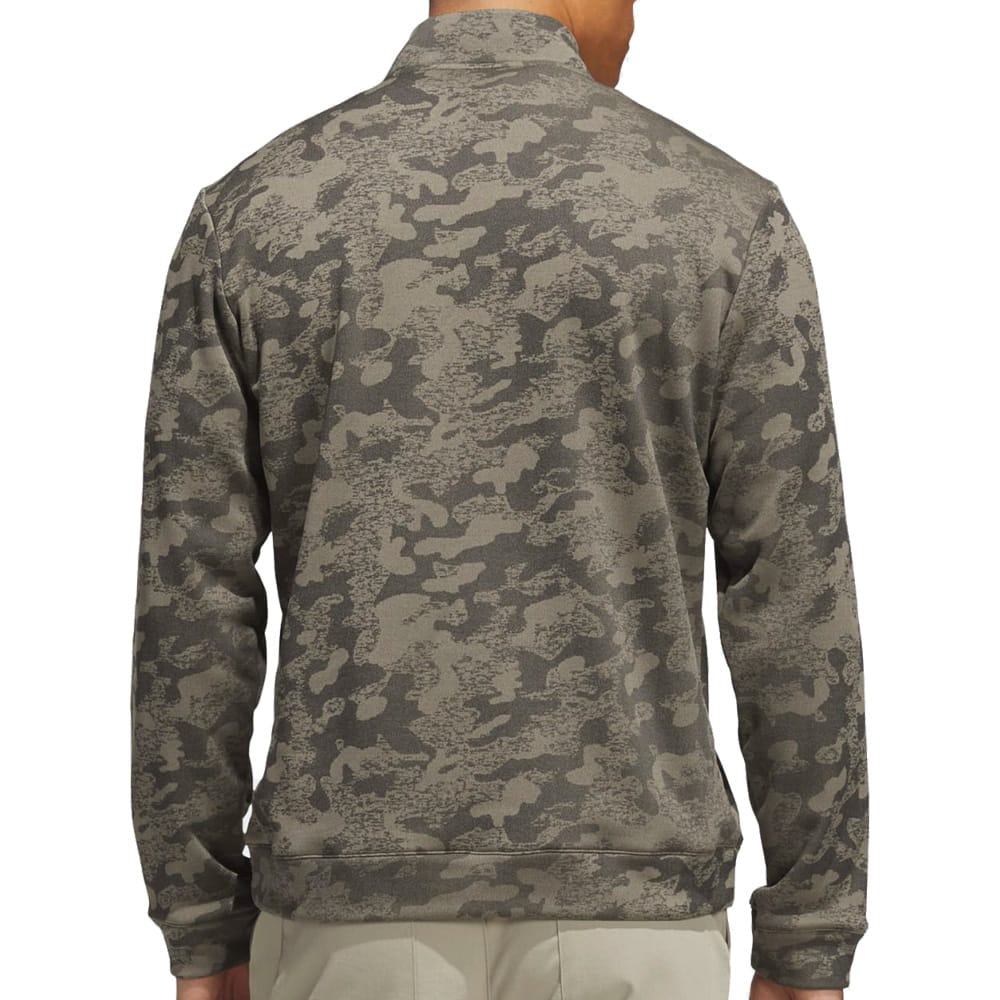 adidas Ultimate365 Durable Water Repellant 1/4 Zip Sweatshirt - Khaki Six/Solar Turbo