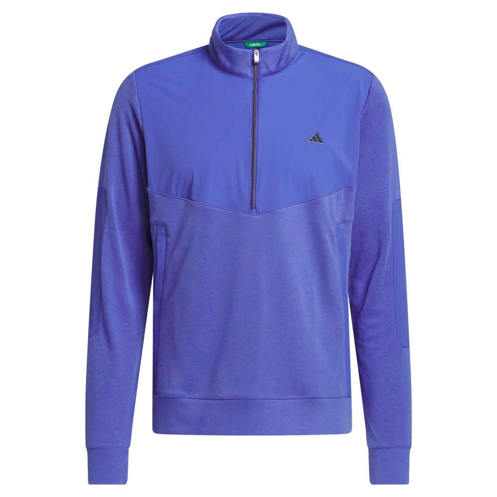 adidas Ultimate365+ Course Control Hybrid 1/4 Zip Sweatshirt - Dual Indigo