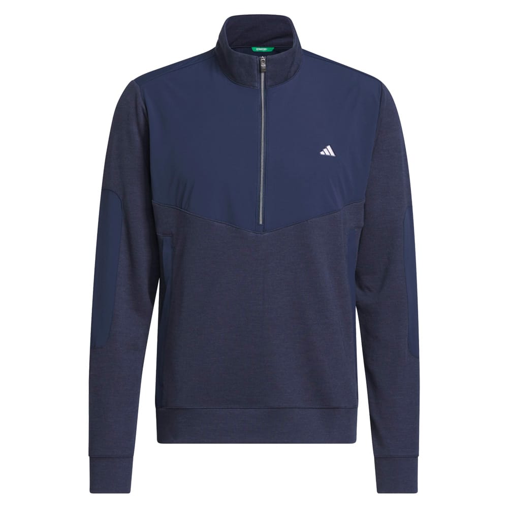 adidas Ultimate365+ Course Control Hybrid 1/4 Zip Sweatshirt - Collegiate Navy