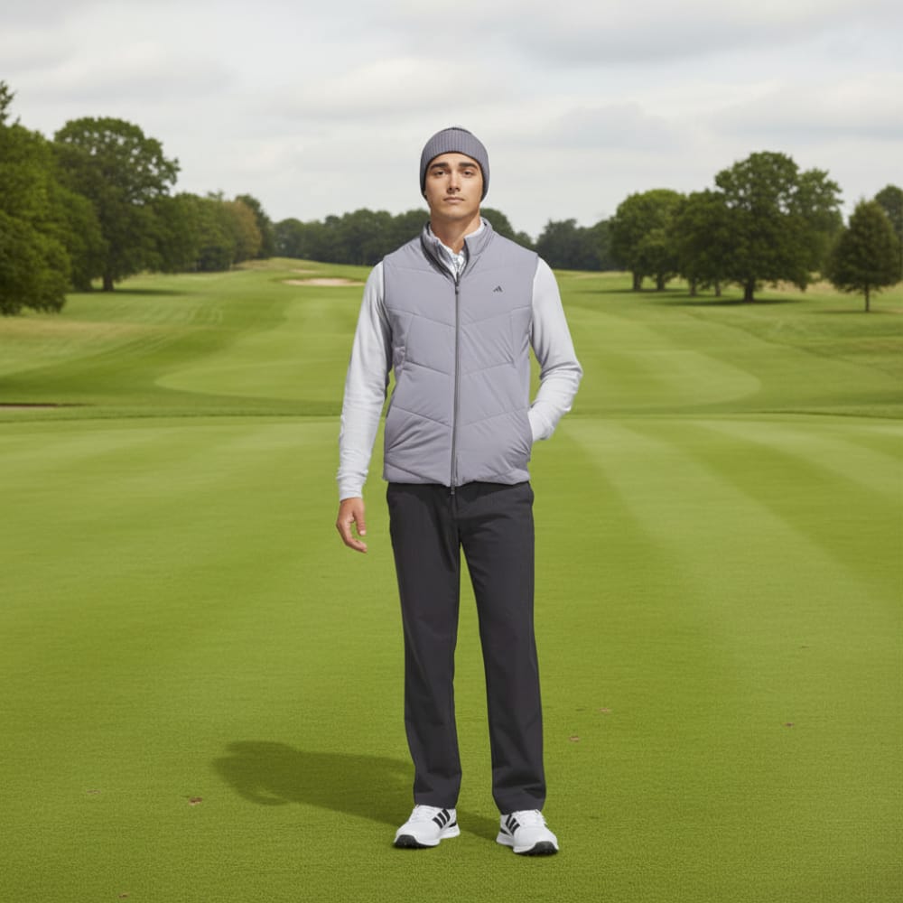 adidas Ultimate365+ Course Control Hybrid 1/4 Zip Sweatshirt - Clear Grey