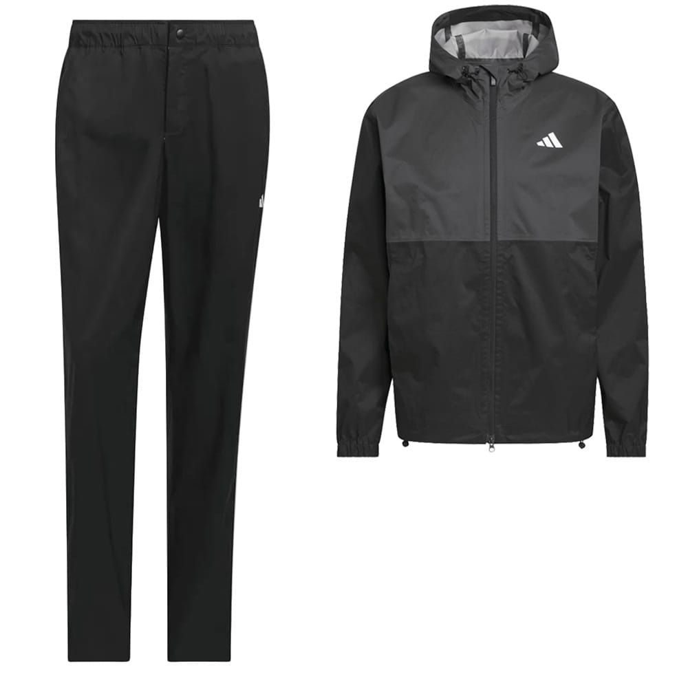 adidas Ultimate365 Climaproof Full-Zip Waterproof Suit - Black/Black