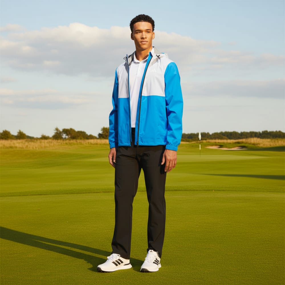 adidas Ultimate365 Climaproof Full-Zip Waterproof Jacket - Lucid Ray Blue