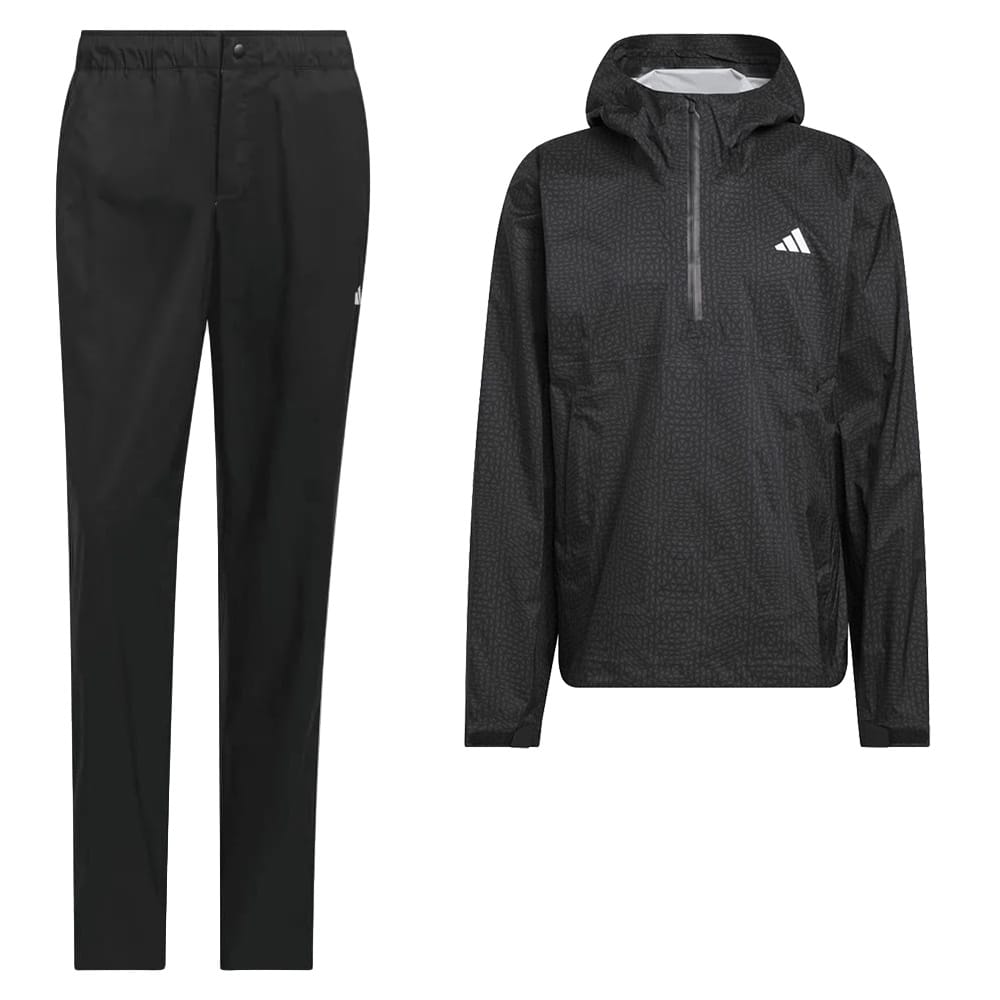 adidas Ultimate365 Tour Climaproof+ Anorak Waterproof Suit - Black