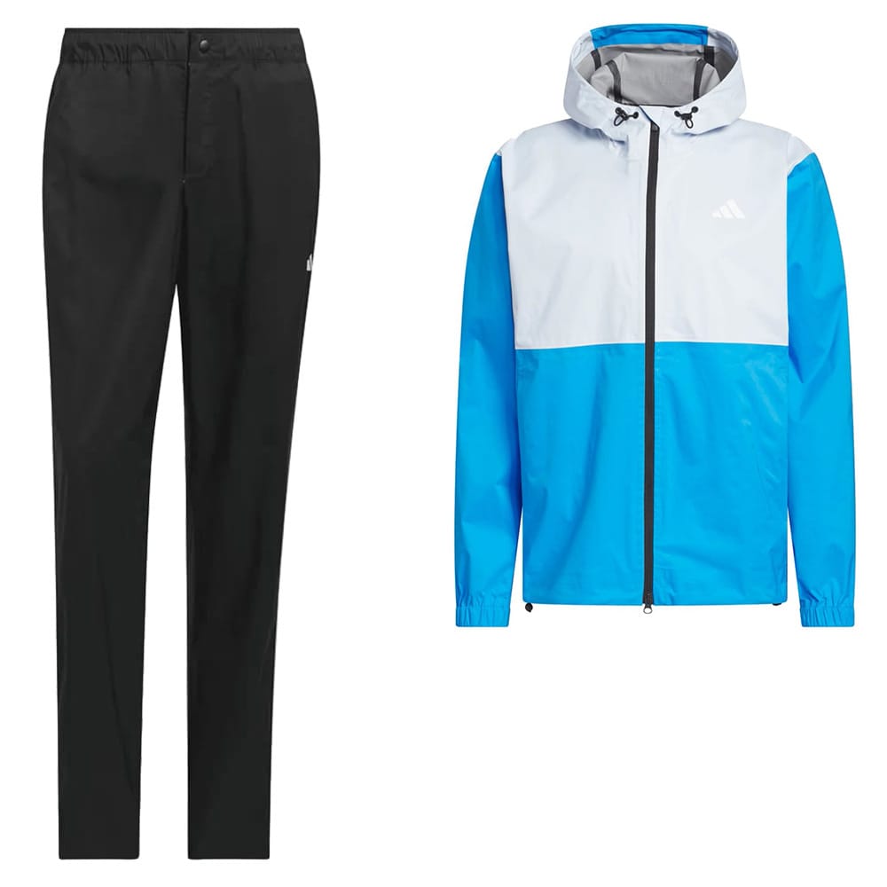 adidas Ultimate365 Climaproof Full-Zip Waterproof Suit - Lucid Ray Blue/Black