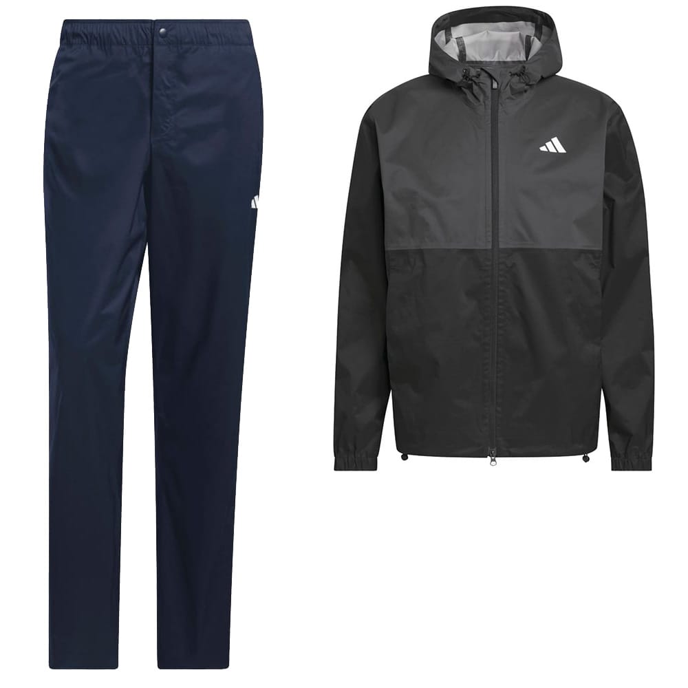 adidas Ultimate365 Climaproof Full-Zip Waterproof Suit - Black/Collegiate Navy