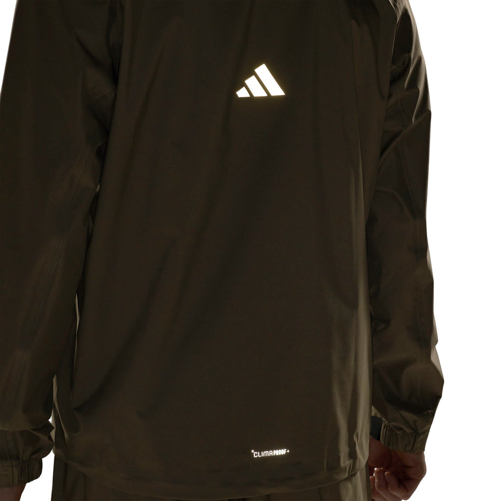 adidas Ultimate365 Tour CLIMAPROOF+ Half-Zip Waterproof Jacket - Khaki Six