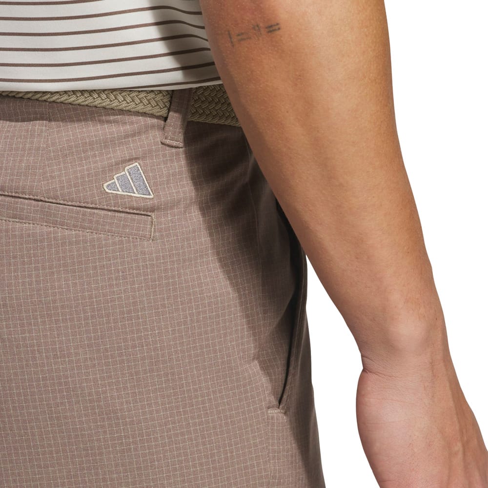 adidas Ultimate365+ Twistweave Straight Fit Grid Trousers - Khaki Six