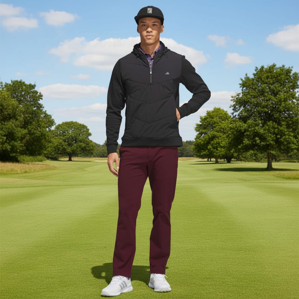 adidas Ultimate365+ Twistknit Climawarm Straight Fit Trousers - Maroon
