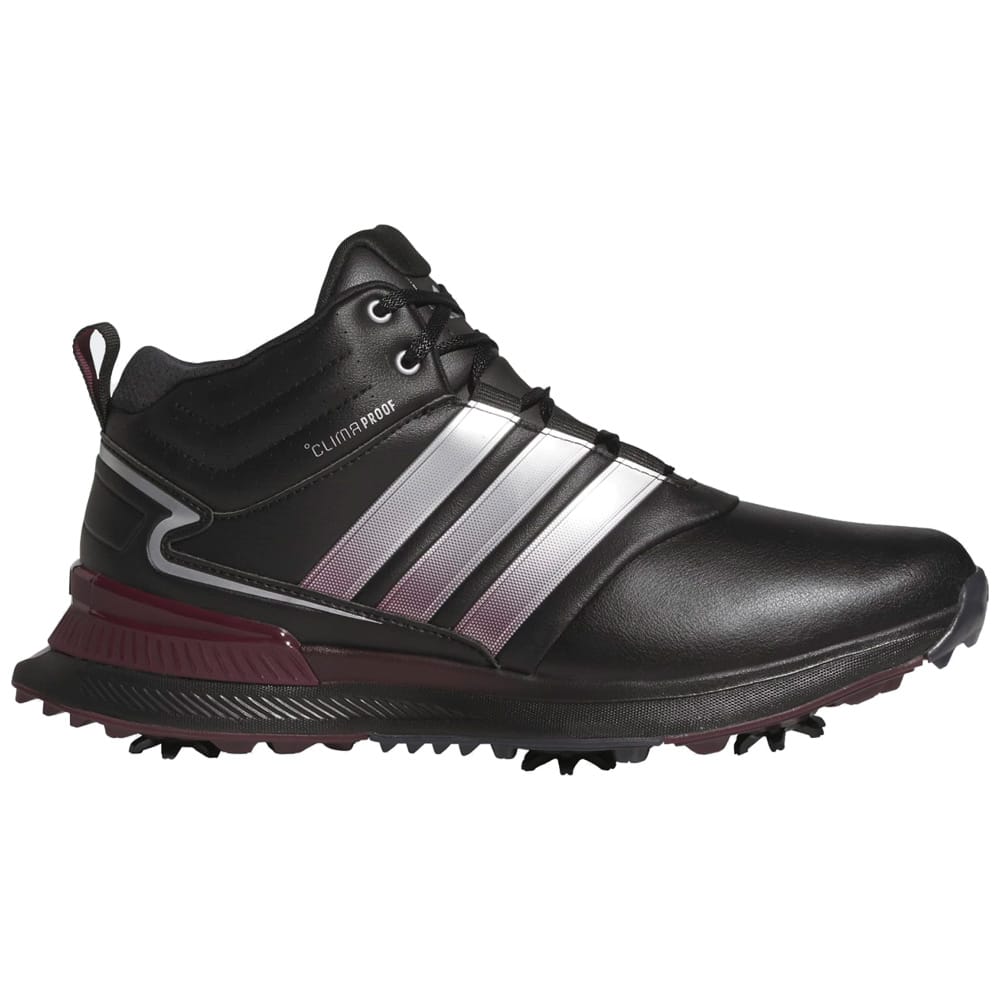 adidas R2C Mid Climaproof Waterproof Spiked Boots - Ladies - Core Black/Silver Metallic/Maroon