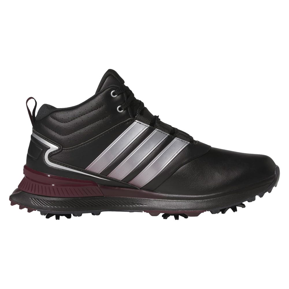 adidas R2C Mid Climaproof Waterproof Spiked Boots - Ladies - Core Black/Silver Metallic/Maroon