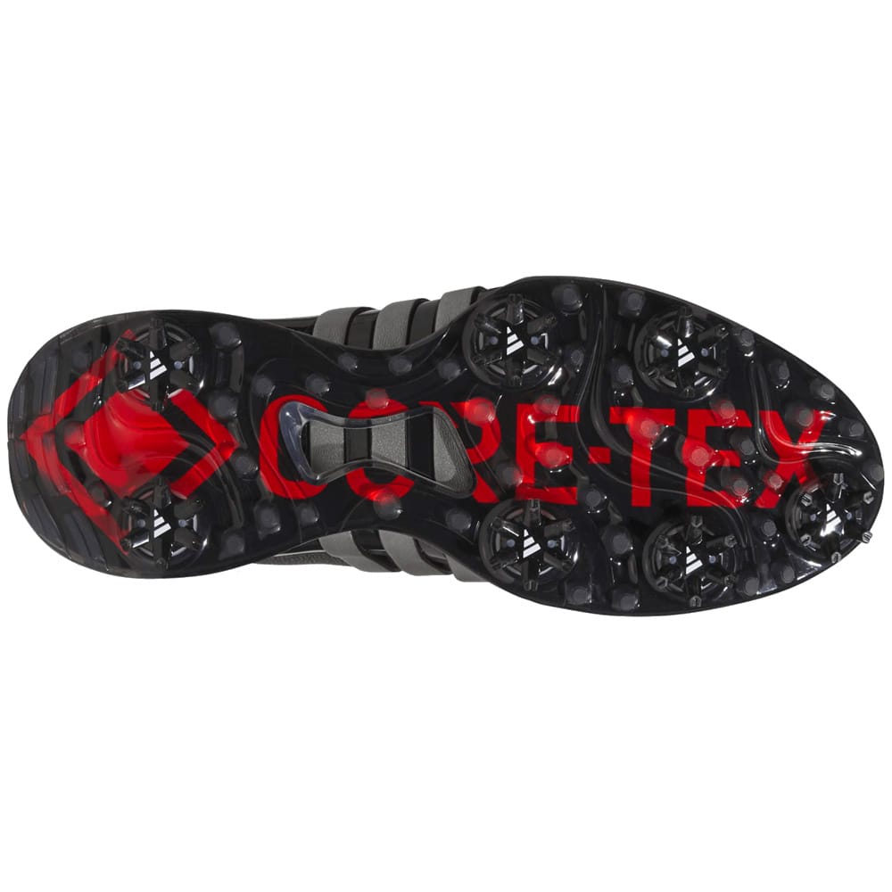 adidas Tour360 GORE-TEX Waterproof Spiked Shoes - Core Black/Iron Metallic/Lucid Red