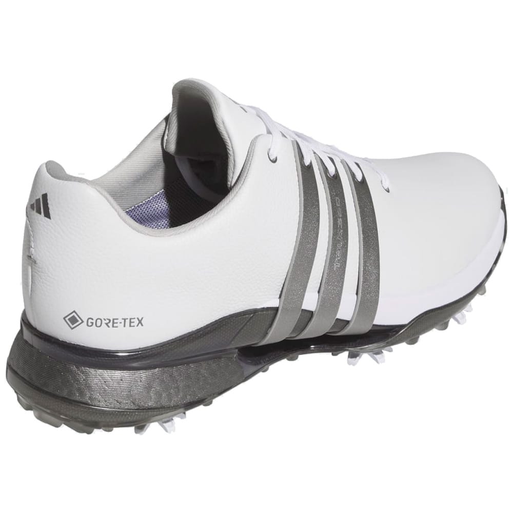 adidas Tour360 GORE-TEX Waterproof Spiked Shoes - Footwear White/Iron Metallic/Preloved Yellow