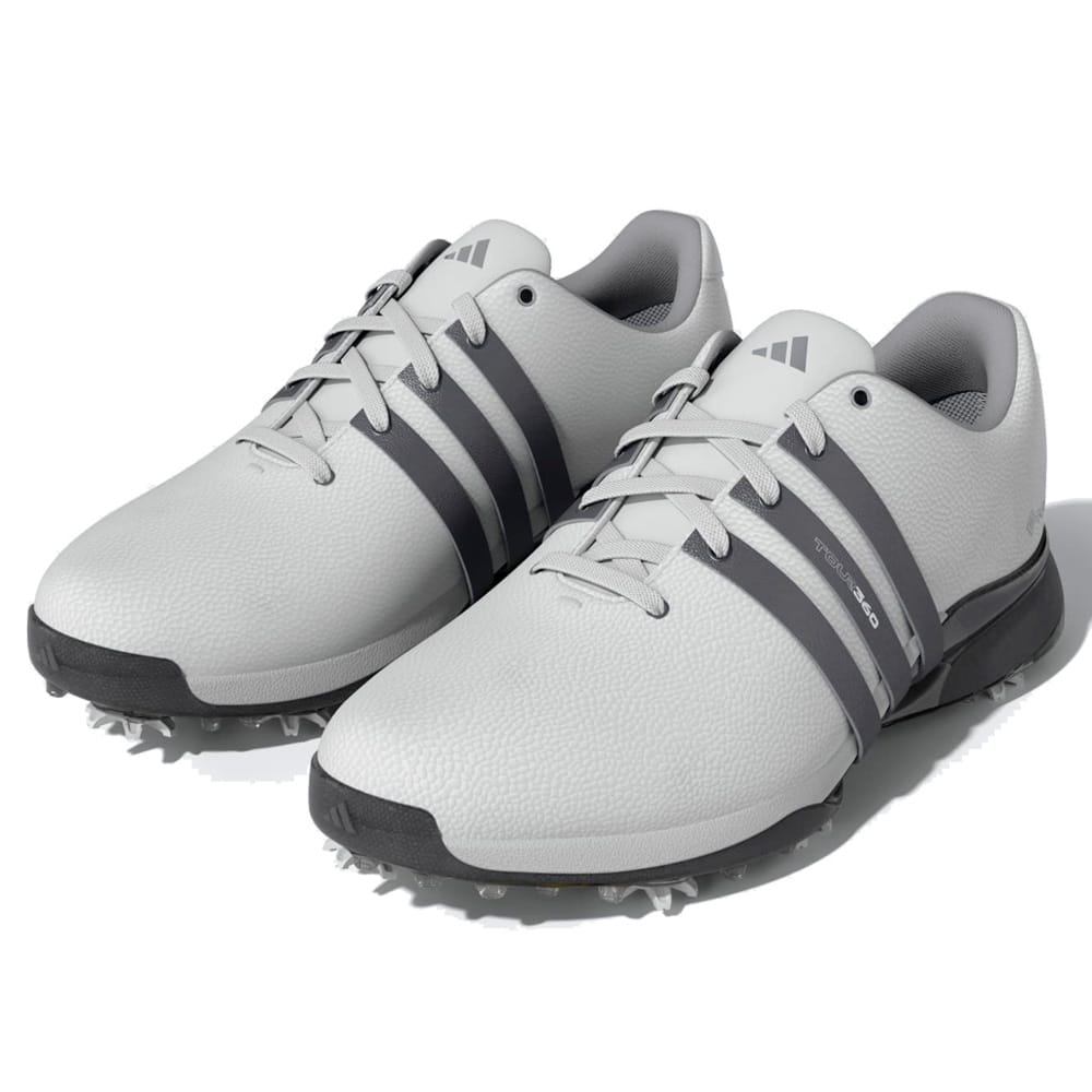 adidas Tour360 GORE-TEX Waterproof Spiked Shoes - Footwear White/Iron Metallic/Preloved Yellow