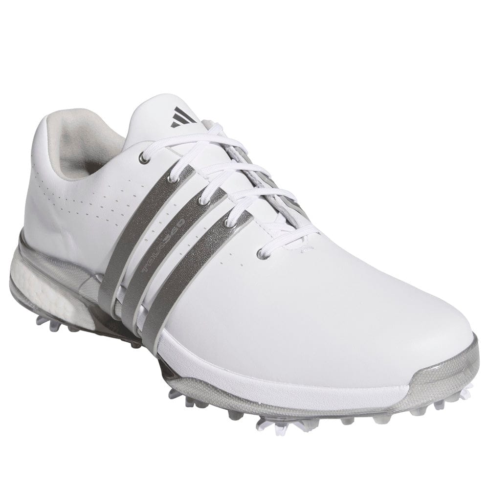 adidas Tour360 24 Waterproof Spiked Shoes - Cloud White/Iron Met./Silver Met.