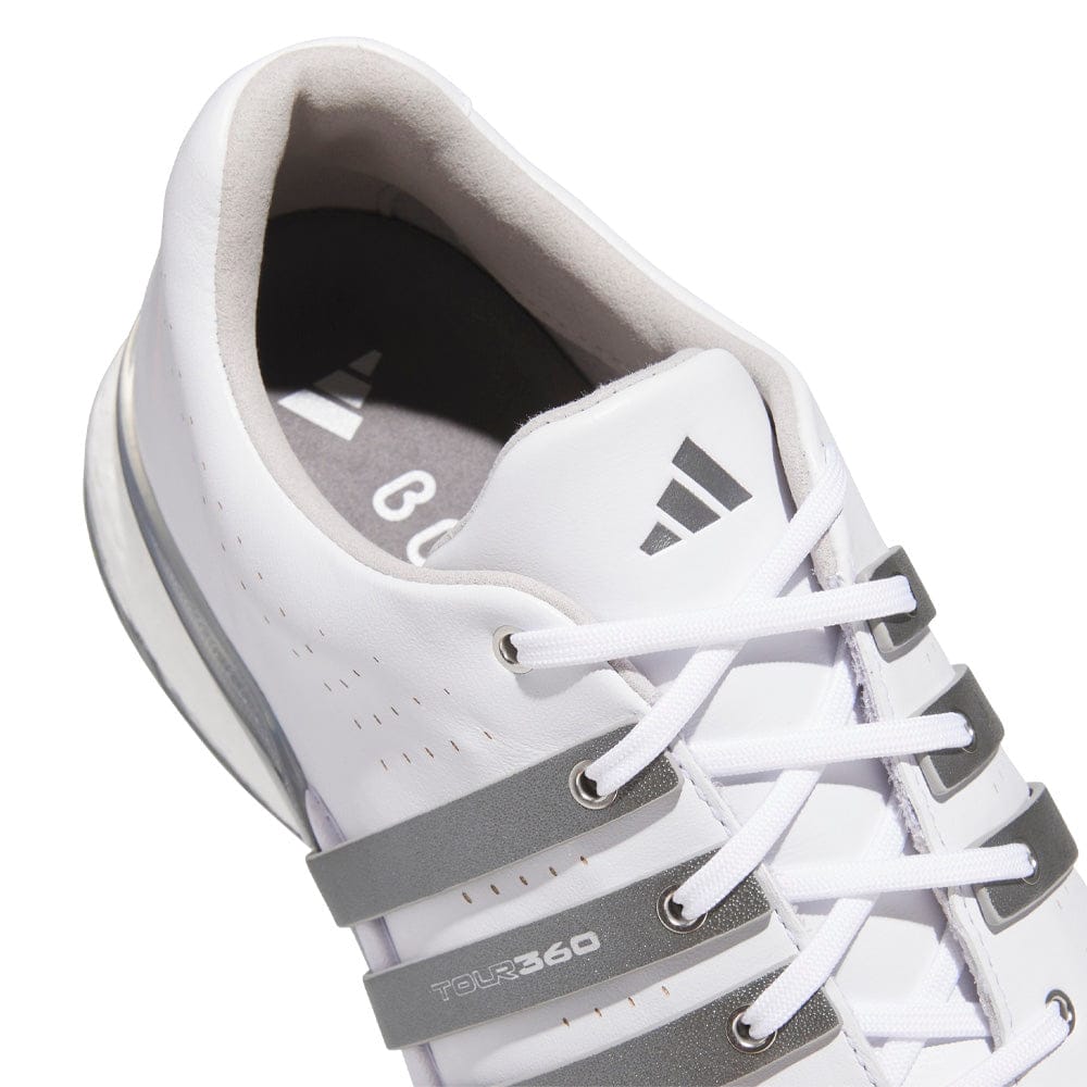 adidas Tour360 24 Waterproof Spiked Shoes - Cloud White/Iron Met./Silver Met.