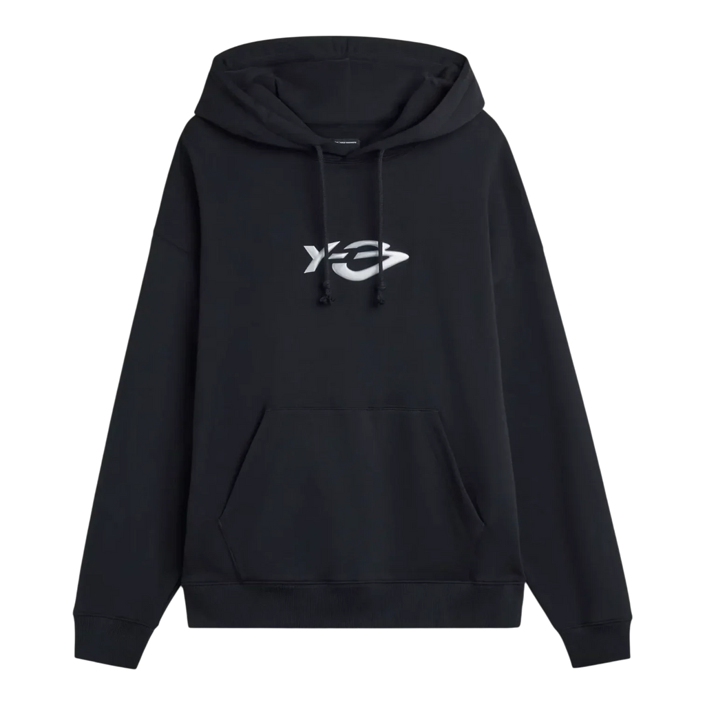 adidas Y-3 French Terry Liquid Logo Hoodie Black Men KR1070