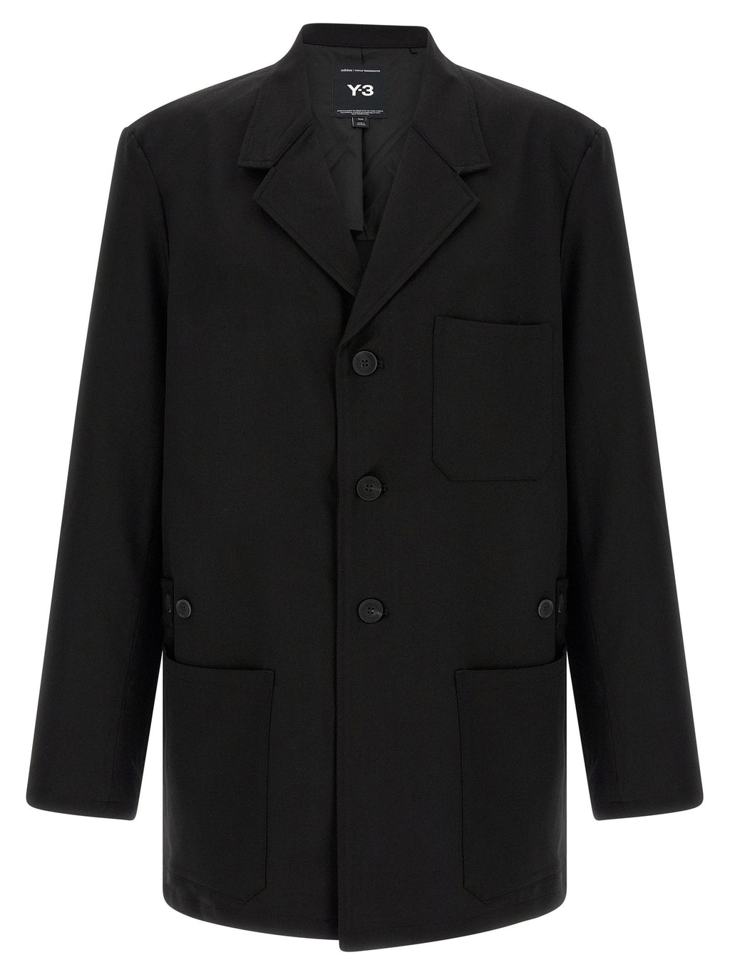 Y-3 Wool Blend Workwear Jacket — Black