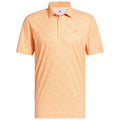 adidas Ultimate365 Feather Print Polo Shirt - Dusky Orange/Semi Ice Tangerine