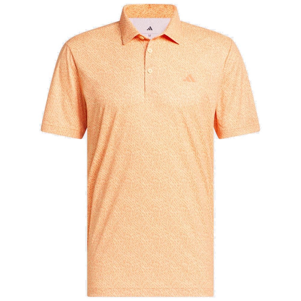 adidas Ultimate365 Feather Print Polo Shirt - Dusky Orange/Semi Ice Tangerine
