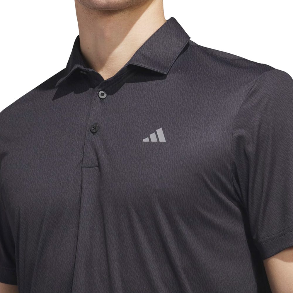 adidas Ultimate365 Feather Print Polo Shirt - Carbon/Black