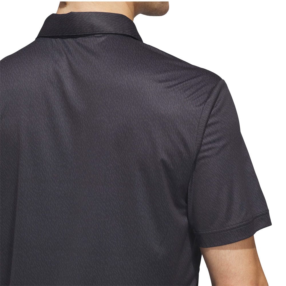 adidas Ultimate365 Feather Print Polo Shirt - Carbon/Black