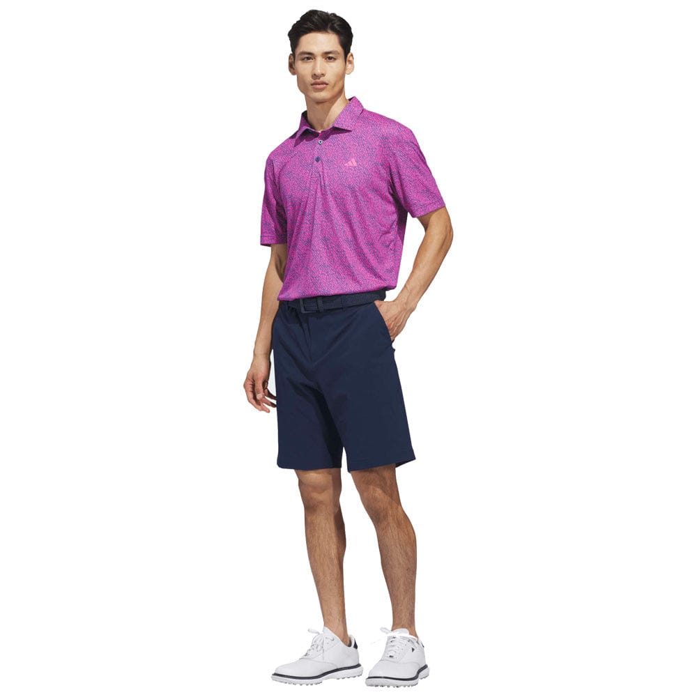 adidas Ultimate365 Feather Print Polo Shirt - Lucid Pink/Dusky Petrol