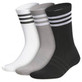 adidas Stripe Crew Socks (3 Pairs) - White/Black/Grey