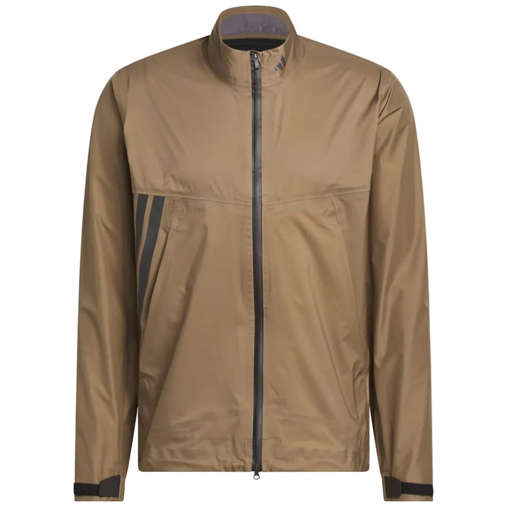 adidas Ultimate365 Tour Climaproof+ Full-Zip Waterproof Jacket - Khaki Six