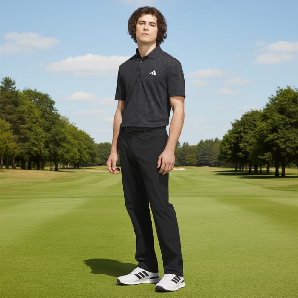 adidas Ultimate365 Tour Cool Feeling Deco Polo Shirt - Black/Night Grey