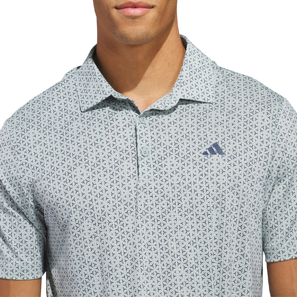 adidas Ultimate365 Mesh Tango Print Climacool Polo Shirt - Wonder Sage/Collegiate Navy
