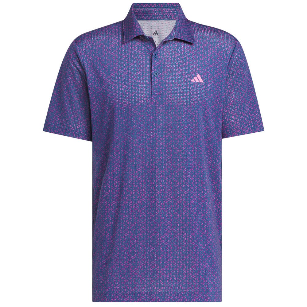 adidas Ultimate365 Mesh Tango Print Climacool Polo Shirt - Dusky Petrol/Lucid Pink