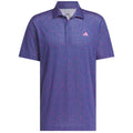 adidas Ultimate365 Mesh Tango Print Climacool Polo Shirt - Dusky Petrol/Lucid Pink