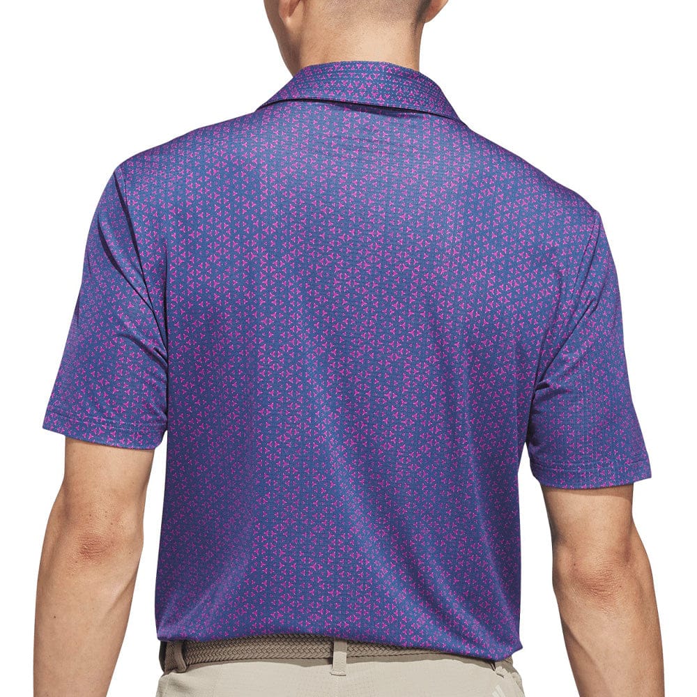 adidas Ultimate365 Mesh Tango Print Climacool Polo Shirt - Dusky Petrol/Lucid Pink