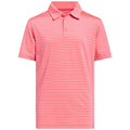 adidas Youth Climacool Striped Polo Shirt - Pure Turbo/White