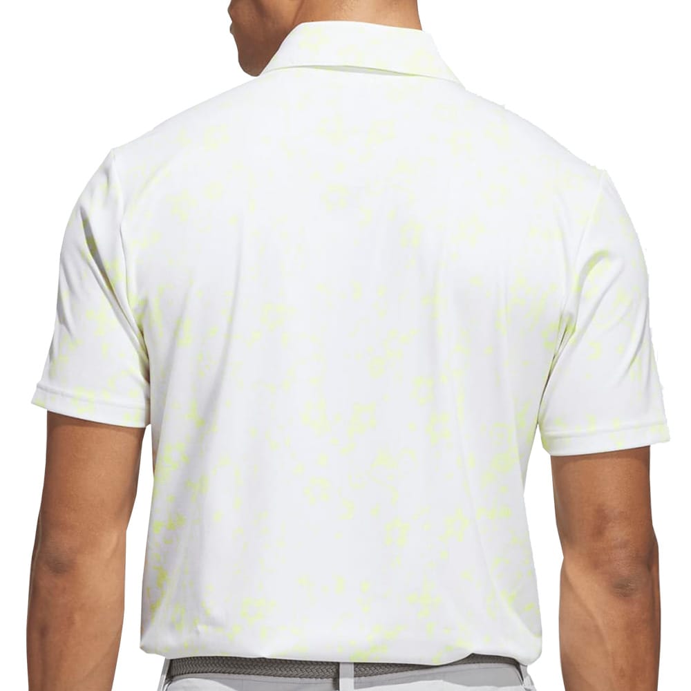adidas Ultimate365+ Climacool Butterspun Mighty Blossom Print Polo Shirt - Frozen Lemon