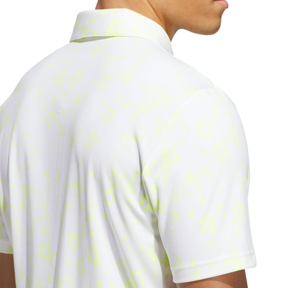 adidas Ultimate365+ Climacool Butterspun Mighty Blossom Print Polo Shirt - Frozen Lemon