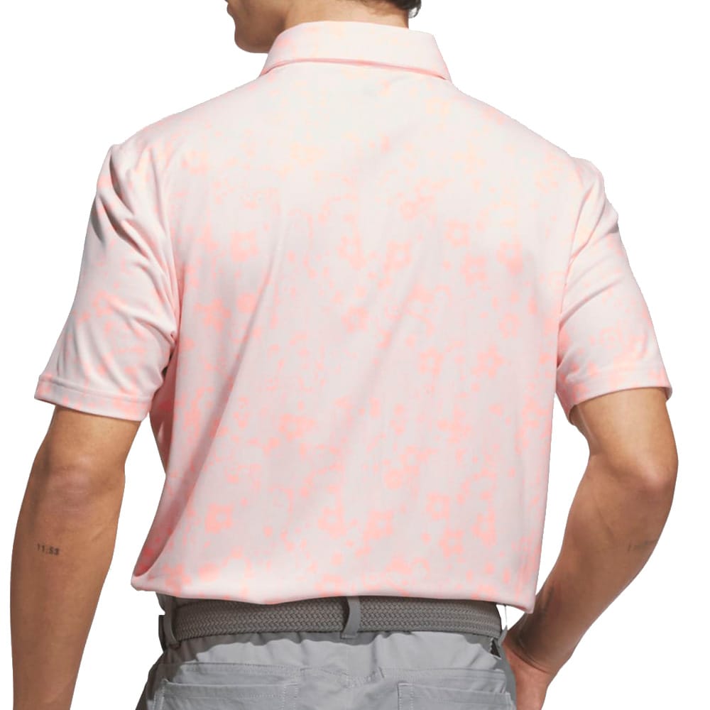 adidas Ultimate365+ Climacool Butterspun Mighty Blossom Print Polo Shirt - Distilled Pink
