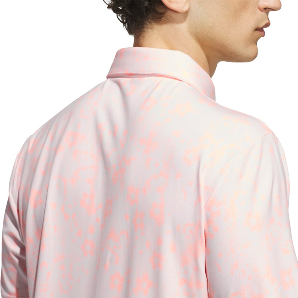 adidas Ultimate365+ Climacool Butterspun Mighty Blossom Print Polo Shirt - Distilled Pink