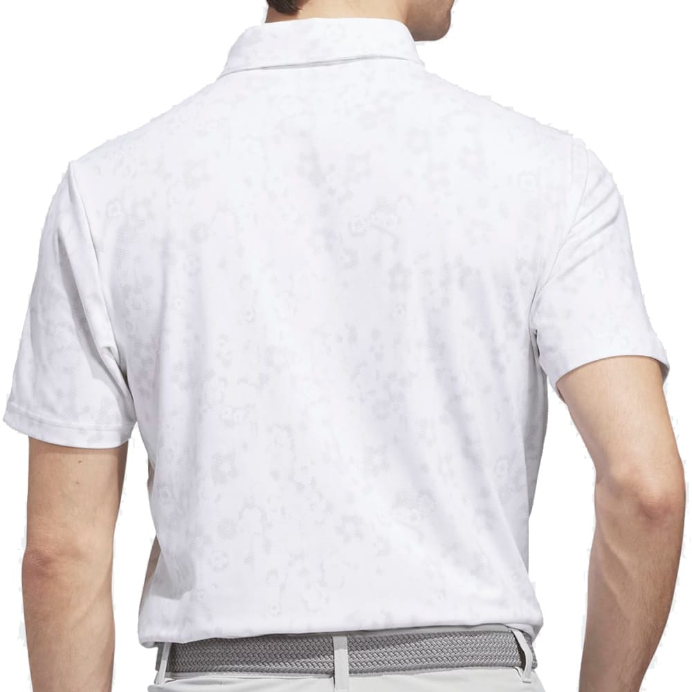 adidas Ultimate365+ Climacool Butterspun Mighty Blossom Print Polo Shirt - White