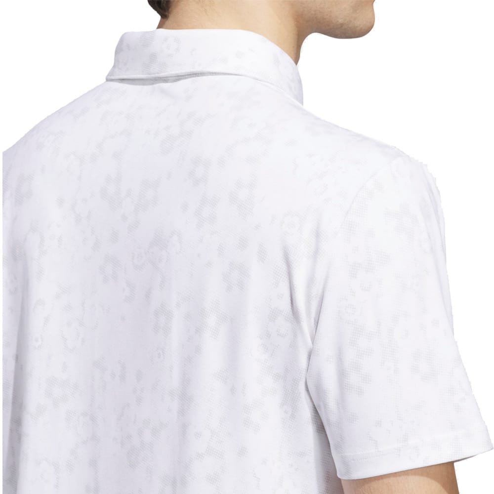 adidas Ultimate365+ Climacool Butterspun Mighty Blossom Print Polo Shirt - White