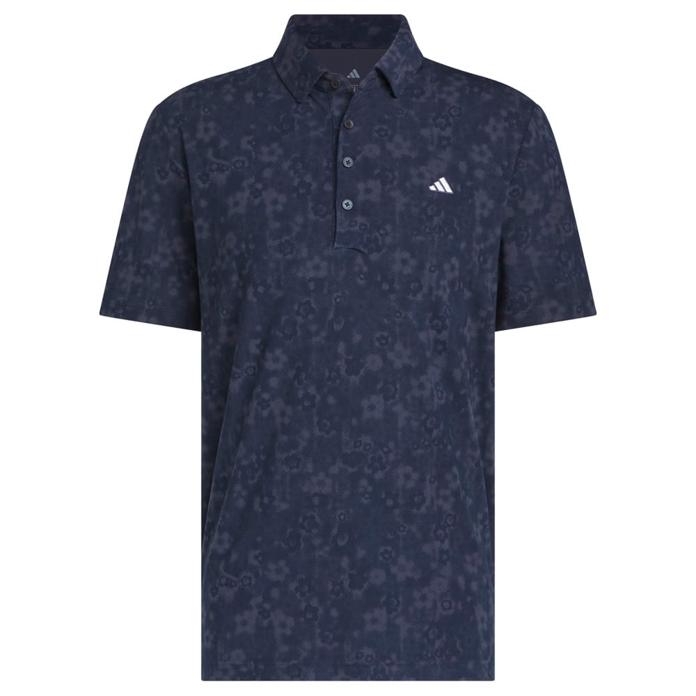adidas Ultimate365+ Climacool Butterspun Mighty Blossom Print Polo Shirt - Collegiate Navy