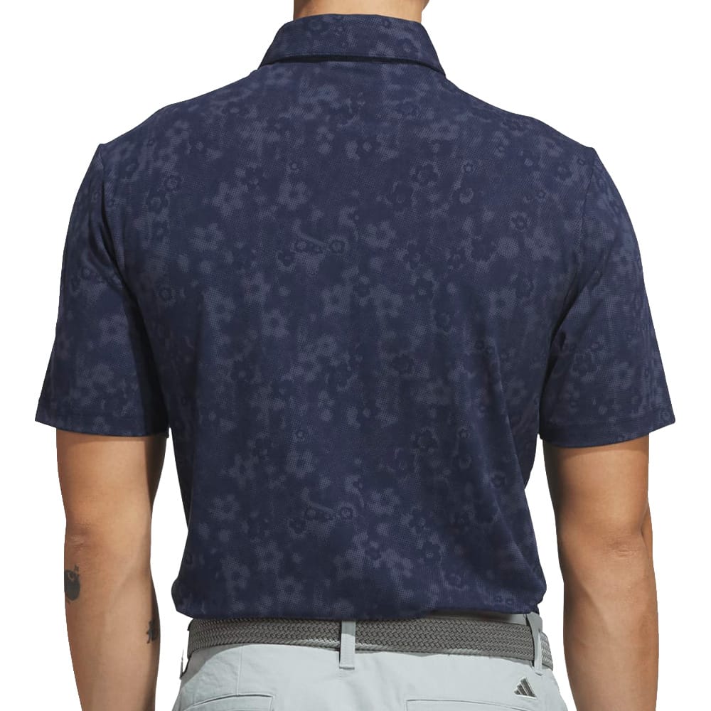 adidas Ultimate365+ Climacool Butterspun Mighty Blossom Print Polo Shirt - Collegiate Navy