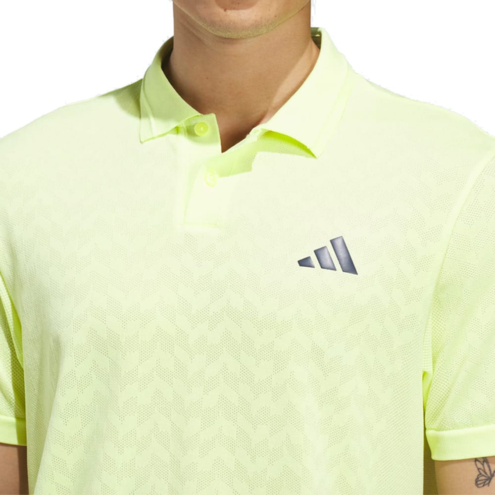 adidas Ultimate365 Tour Seamless Polo Shirt - Frozen Lemon/White