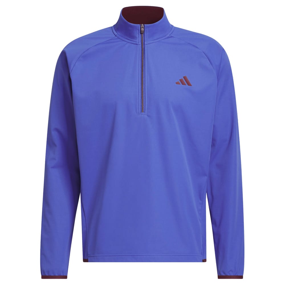 adidas Ultimate365 Durable Water Repellent Wind 1/4 Zip - Dual Indigo/Maroon