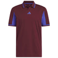 adidas Beyond The Course Vent Twistknit Polo Shirt - Maroon/Dual Indigo